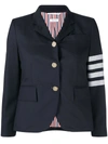 Thom Browne Classic Sb S/c In Engineered 4 Bar Plain Weave Suiting In Blue