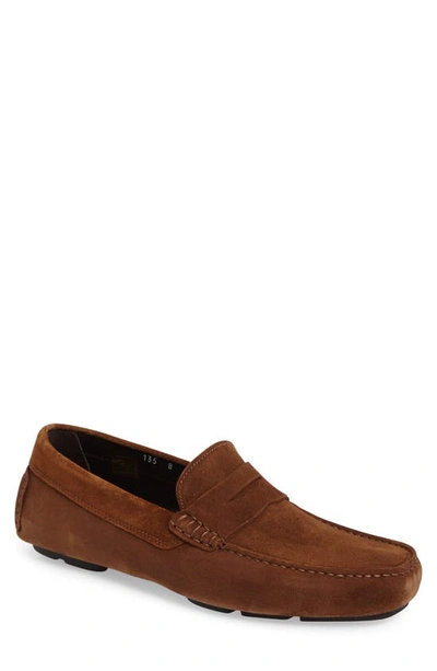 To Boot New York Mitchum Driving Shoe In Brown/ Brown Suede