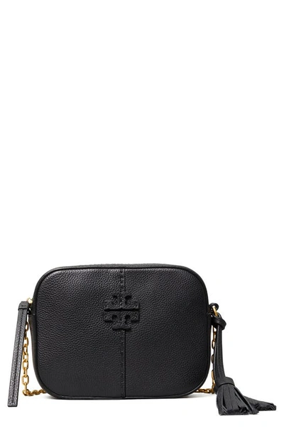 Tory Burch Mcgraw Ii Black Leather Camera Bag