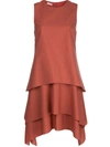 BRUNELLO CUCINELLI SLEEVELESS TIERED SHIFT DRESS