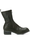 GUIDI CRACKED-EFFECT ANKLE BOOTS