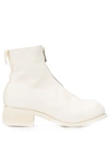 GUIDI CRACKED-EFFECT ANKLE BOOTS