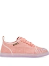 Fendi Promenade Ff Canvas Sneakers In Pink