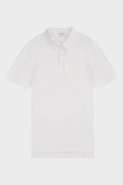 James Perse Cotton Polo Shirt In White