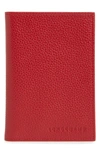 Longchamp Le Foulonne Passport Case In Pink