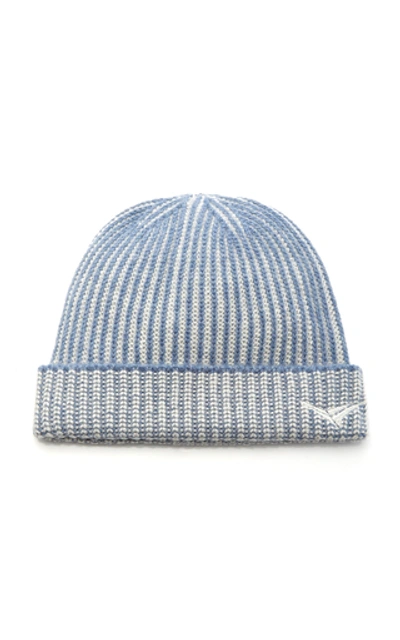 Sease Dinghy Ribbed Cashmere Beanie In Grey