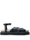 3.1 Phillip Lim Black Yasmine Platform Espadrille Sandals In Black