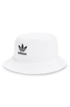 Adidas Originals Originals Washed Bucket Hat In White