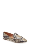 Madewell The Ian Skimmer Flat In Heather Snake Print