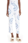 SIMONE ROCHA DELFT EMBROIDERED PAPERBAG WAIST TROUSERS,3430 0371