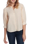 1.STATE SCATTER DOT BUTTON FRONT BLOUSE,8120005