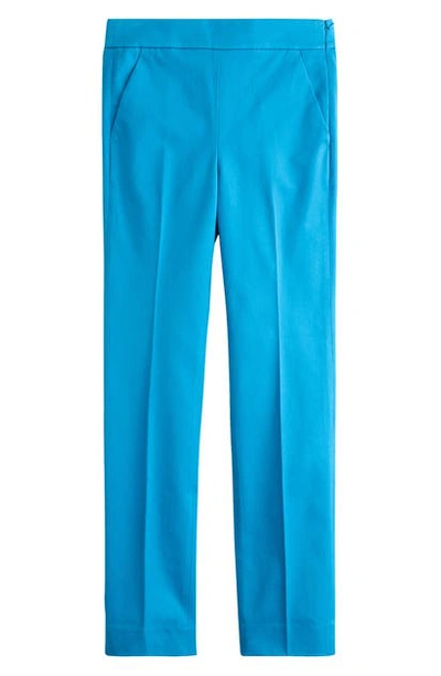 Jcrew Remi Stretch Cotton Pants In Prussian Blue