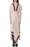 MAJE RACHELINE PRINT MAXI DRESS,MFPRO01172