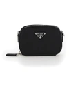 PRADA PRADA MEN'S BLACK LEATHER MESSENGER BAG,2TT1052AHFF0002 UNI