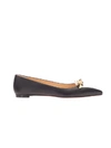 CHRISTIAN LOUBOUTIN CHRISTIAN LOUBOUTIN WOMEN'S BLACK LEATHER FLATS,1200573M419 36