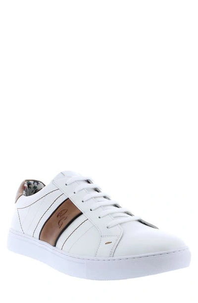 Robert Graham Men's Attwood Two-tone Leather Trainers In White