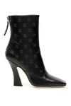 FENDI FENDI LOGO EMBOSSED ANKLE BOOTS