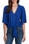 1.state Tie Front Blouse In Navy Sea