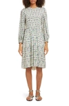 Isabel Marant Étoile Eulie Smocked Bodice Long Sleeve Dress In Ecru
