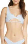 Frankies Bikinis Cole Cutout Bikini Top In Cloud