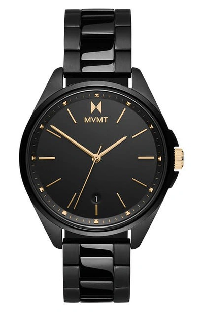 Mvmt Women's Caviar Black Stainless Steel Bracelet Watch 36mm In Black Dial