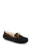Ugg Dakota Womens Suede Shearling Lined Moccasin Slippers In Black Suede