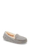 Ugg Ansley Womens Suede Comfy Moccasin Slippers In Light Grey Suede