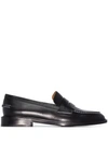 ATP ATELIER STITCH-TRIMMED LEATHER PENNY LOAFERS