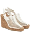 JIMMY CHOO DAKORI 110 LEATHER WEDGE ESPADRILLES,P00457350