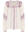 ISABEL MARANT ÉTOILE TOSCA EMBROIDERED SILK BLOUSE,P00438400