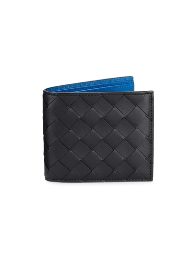 Bottega Veneta Intrecciato Leather Billfold Wallet In Black