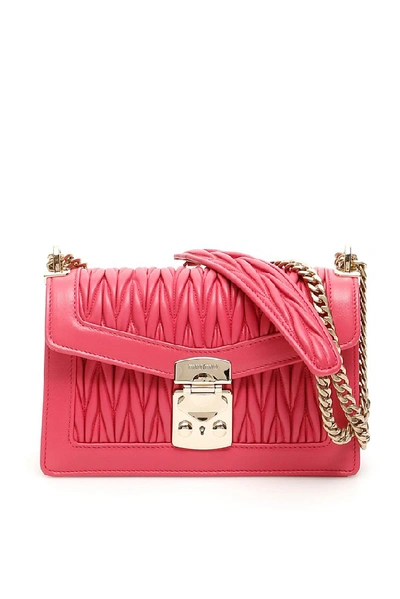 Miu Miu Matelassé Shoulder Bag In Red