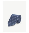 GUCCI 沙姆罗克和GG标志印花丝绸领带