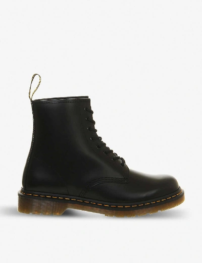 DR. MARTENS' WOMENS 1460 SMOOTH 8-EYE LEATHER BOOTS BLACK LEATHER,54387485