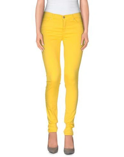 Space Style Concept Casual Trousers In Yellow