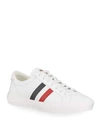 Moncler New Monaco Stripe-detail Sneakers In White