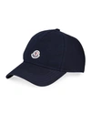 Moncler Logo Patch Baseball Cap In Black