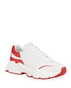 Dolce & Gabbana Nappa Daymaster Sneaker In White/red