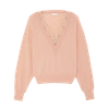 CHLOÉ LACE-TRIM V-NECK SWEATER