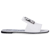 Givenchy 4g Flat Slide Sandal Mules In White