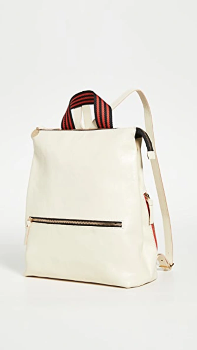 Clare V Remi Backpack In White Rustic