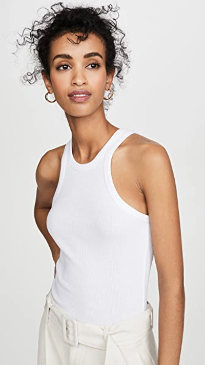 Theory Racer Tank Top In White