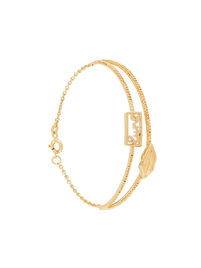 Wouters & Hendrix Mouth Chain-embellished Bracelet In Yellow