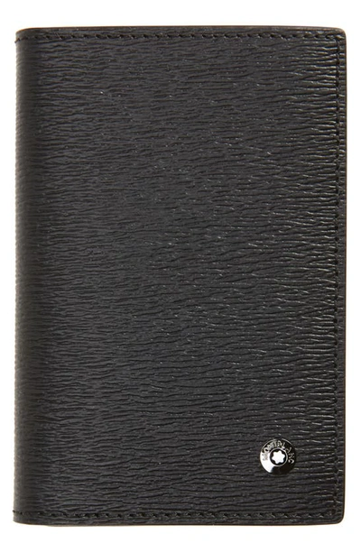 Montblanc 4810 Westside Leather Business-card Holder In Black