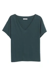 MADEWELL SUPIMA COTTON DRAPEY V-NECK CROP T-SHIRT,AI457