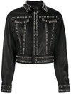 PHILIPP PLEIN LEATHER SKULL BIKER JACKET