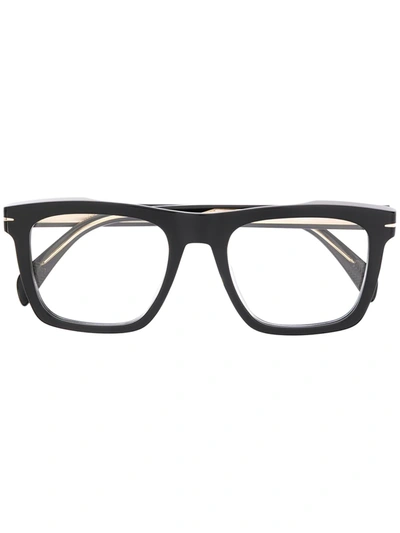 David Beckham Eyewear Rectangle Frame Glasses In Black