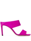 Jimmy Choo Hira 85mm Open-toe Mules In Violet