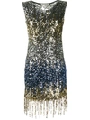 Faith Connexion Sequin Fringe Dress In Gold