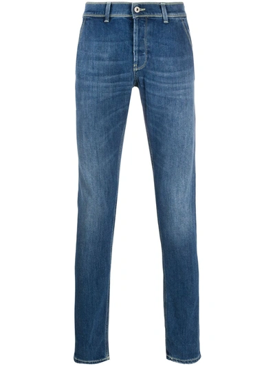 Dondup Dark-wash Straight-leg Jeans In Blue